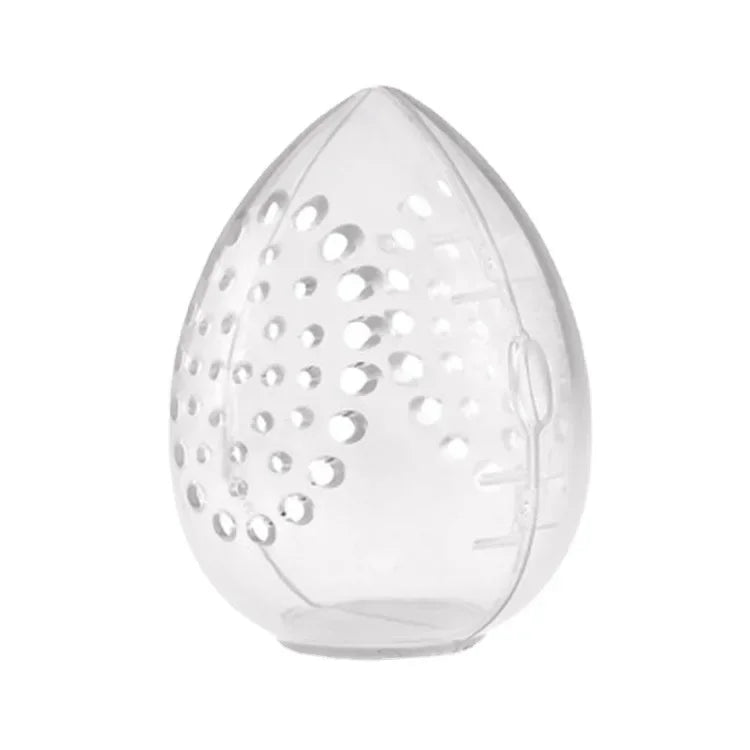 Makeup Sponge Storage Case Makeup Sponge Puff Holder Stand Empty Cosmetic Egg Shaped Rack Transparent Puffs Drying Box New 2022