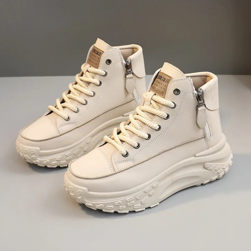 2025 New Women Sneakers Luxury Fashion High Top Women Boots Platform Casual Shoes Outdoor Running Shoes for Women Tenis De Mujer