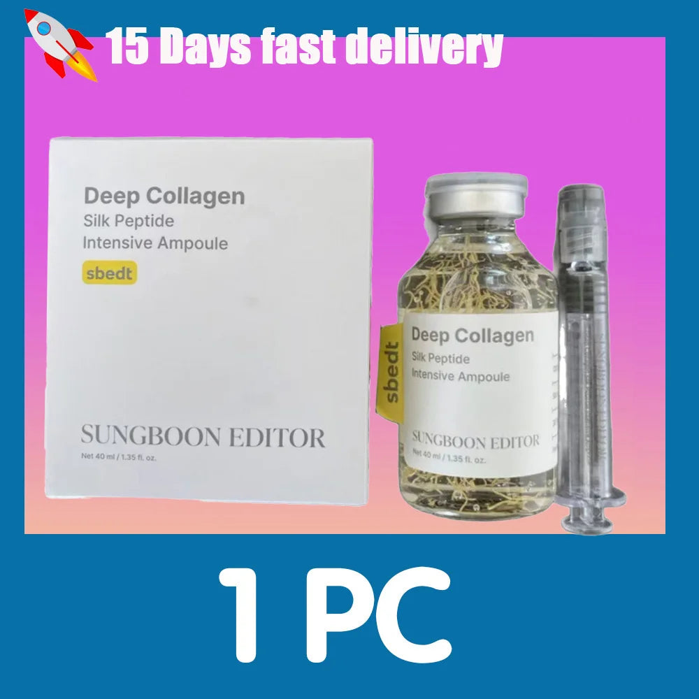 For Face Deep Collagen Silk Peptide Intensive Lifting Ampoule Korean Anti-Aging Serum with Collagen Skin Tightening & Firming