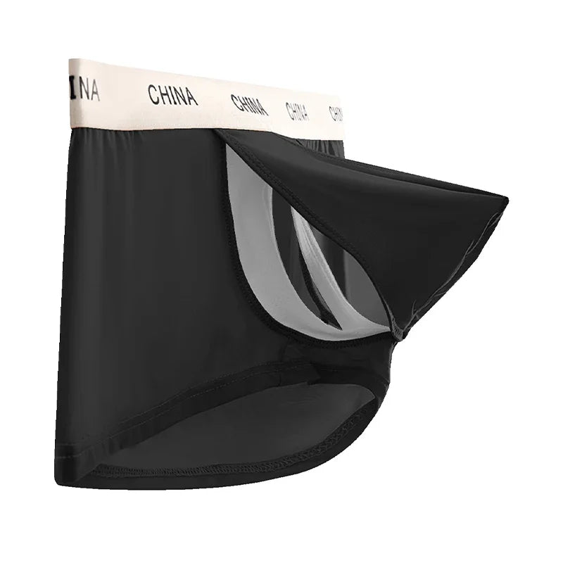 Open Front Underwear Men Sexy Men's Boxer Shorts Panties Breathable Pouch Bulge Underpants Male