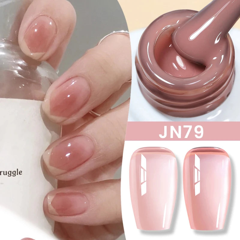 BORN PRETTY 10ml Blood Red Jelly Transparent Gel Nail Polish Wine Red Winter Color Semi Permanent Soak Off UV LED Varnish