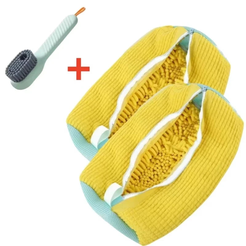 Laundry Bags Shoe Washing Machine Bag-with Zipper Laundry Bag with Rich Fluff Inside, Perfect for Sneakers and Casual Shoes