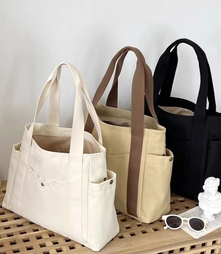 =Women’s Casual Canvas Commuter Tote Bag