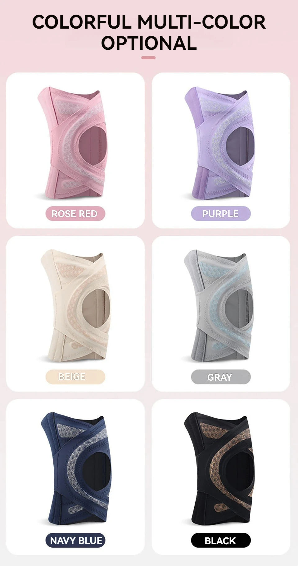 GTUBIKE 1PCS Thin Cross Sports Knee Brace Meniscus Protection Knee Support for Running Sports Non-Slip Compression Knee Sleeve