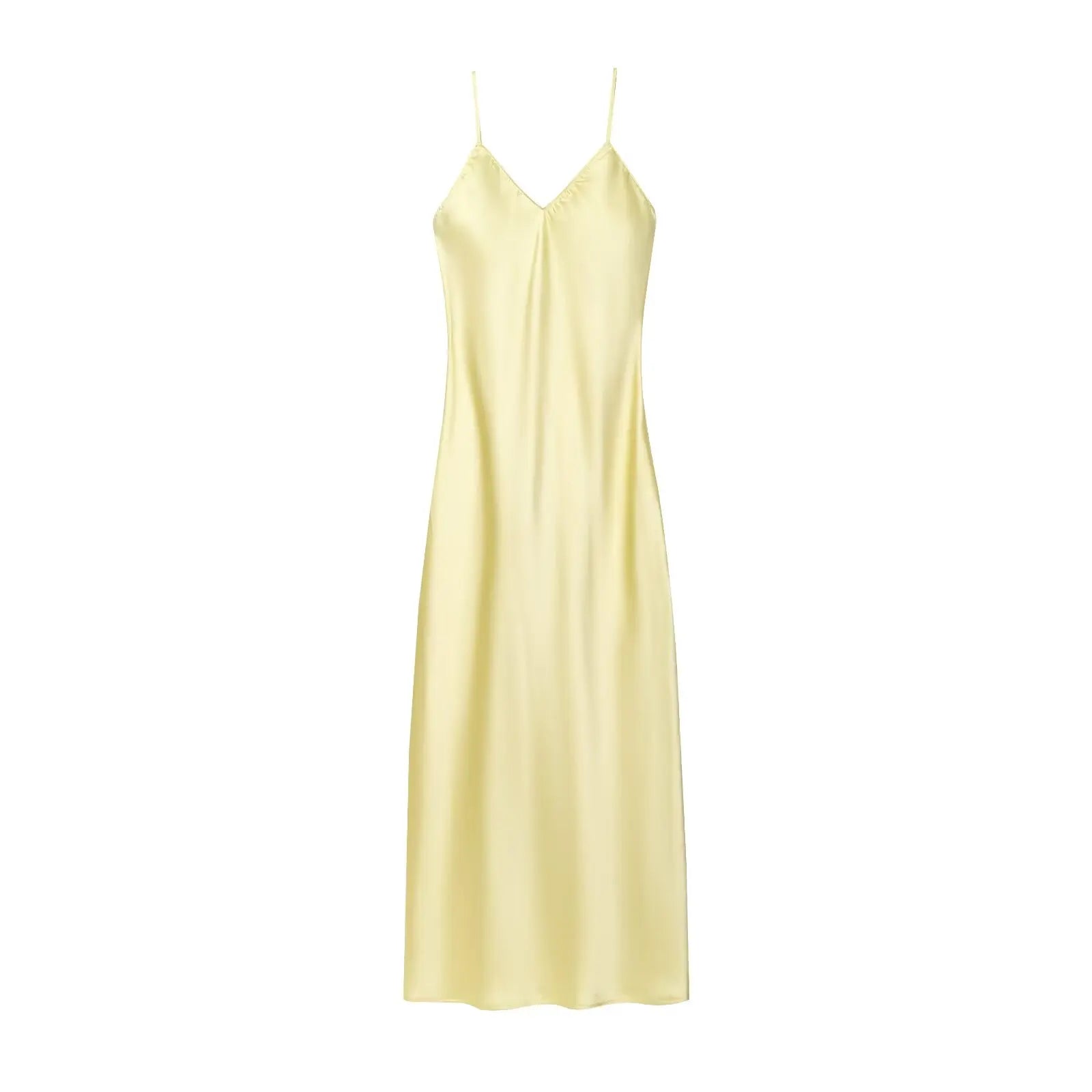KONDALA Fall Women Sexy Stain Long Dress Thin Strap Backless Slim Long Dress New 2025 Fashion Summer  Party Long Slim Dress