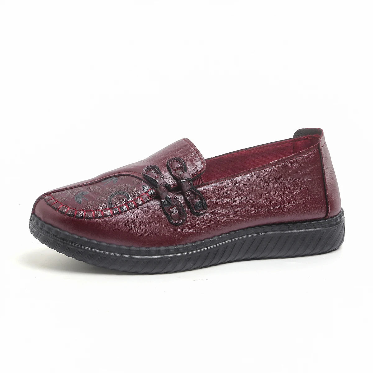 Women's shoes, mom's casual shoes, leather flat shoes, best-selling, elegant and comfortable loafers, free shipping shoes