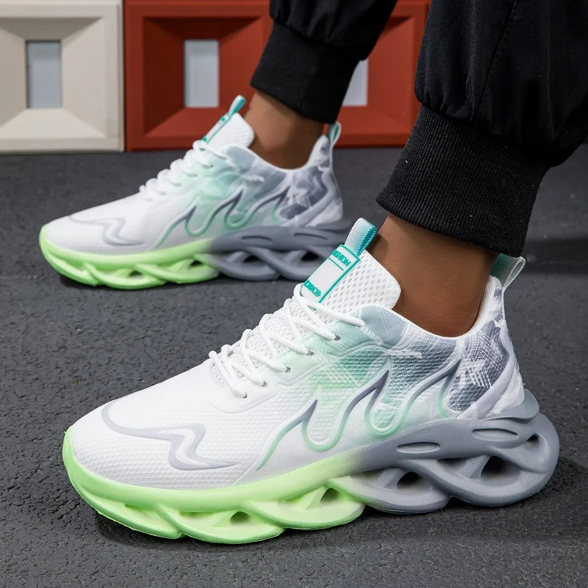 YRZL Running Shoes Men Women Sneakers Casual Sports Shoes Breathable Comfortable Tennis Shoes Woman Sneakers Size 36-45