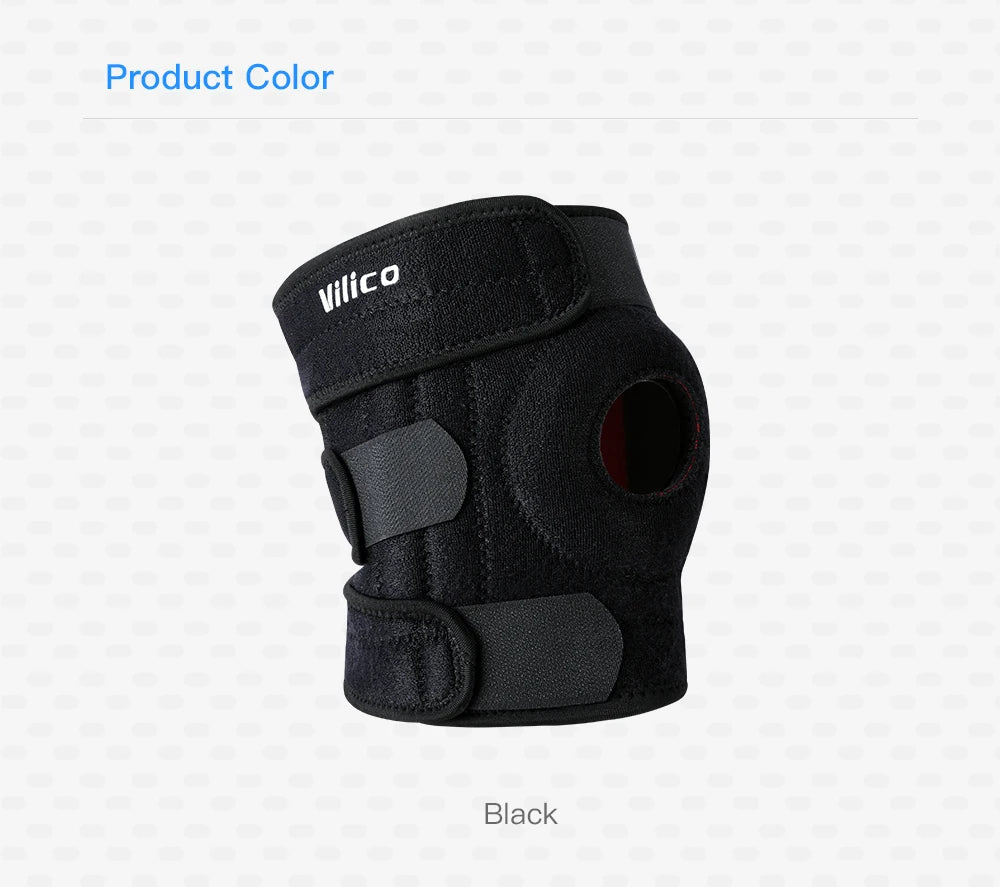 Knee Brace with Side Stabilizers Breathable Adjustable Knee Support Suitable for Sport Training and Knee Pain