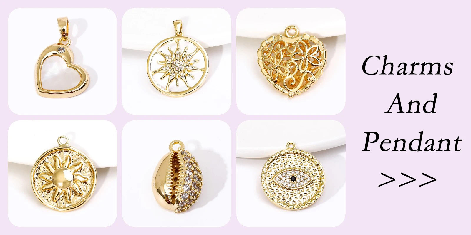 18K Gold Plated Brass Sun Charms For Jewelry Making,Jewelry Pendants,Inlaid Zircon Sun Pendants For Necklace Making Findings