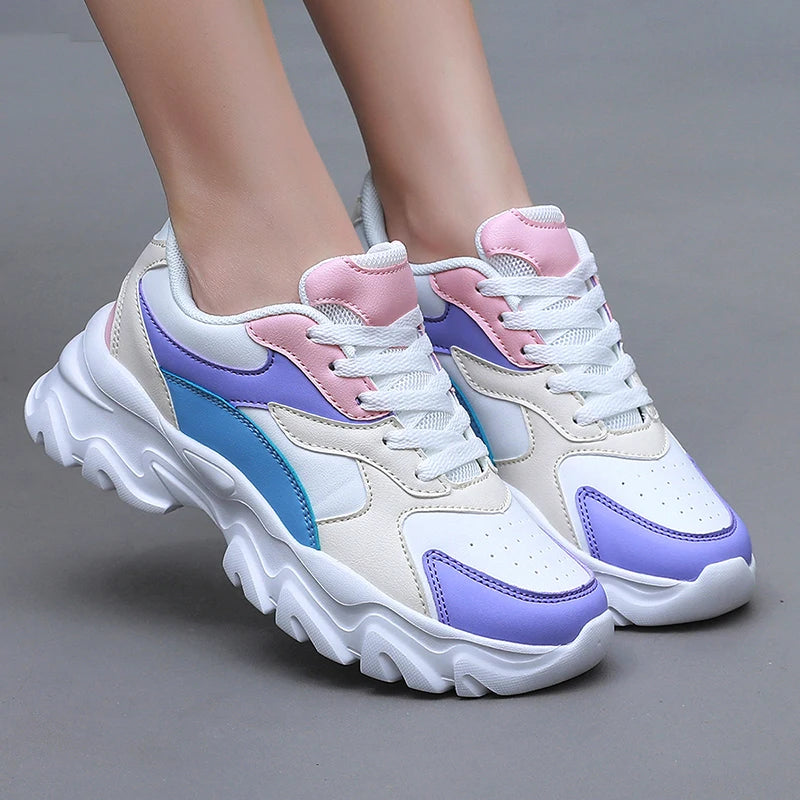 Women Sneakers Fashion Women Vulcanized Shoes High Quality Flats Shoes for Women Walking Blatform Plus Size Zapatillas Mujer