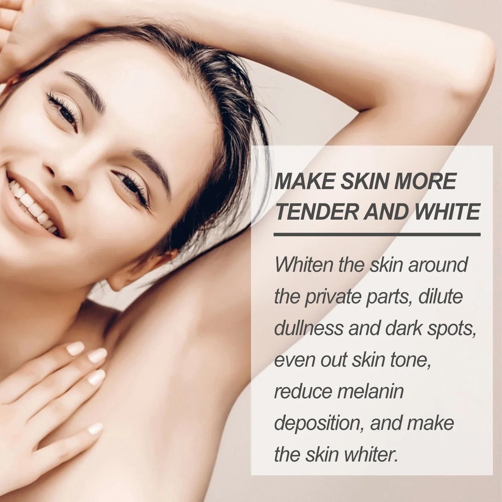 Whitening Body Cream Moisturizing Reduce Dullness Remove Dark Spot Smoothing Softening Body Cream for Joint Armpit Knee