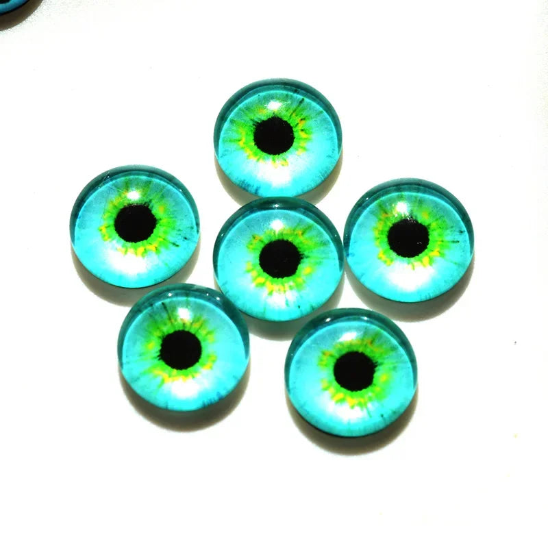 glass eyes cabochons Round 6MM-30MM Round Dome Dragon Eye Dragon Cat Eye Toys DIY Jewelry Accessory MIX Pupil Eye Cameo