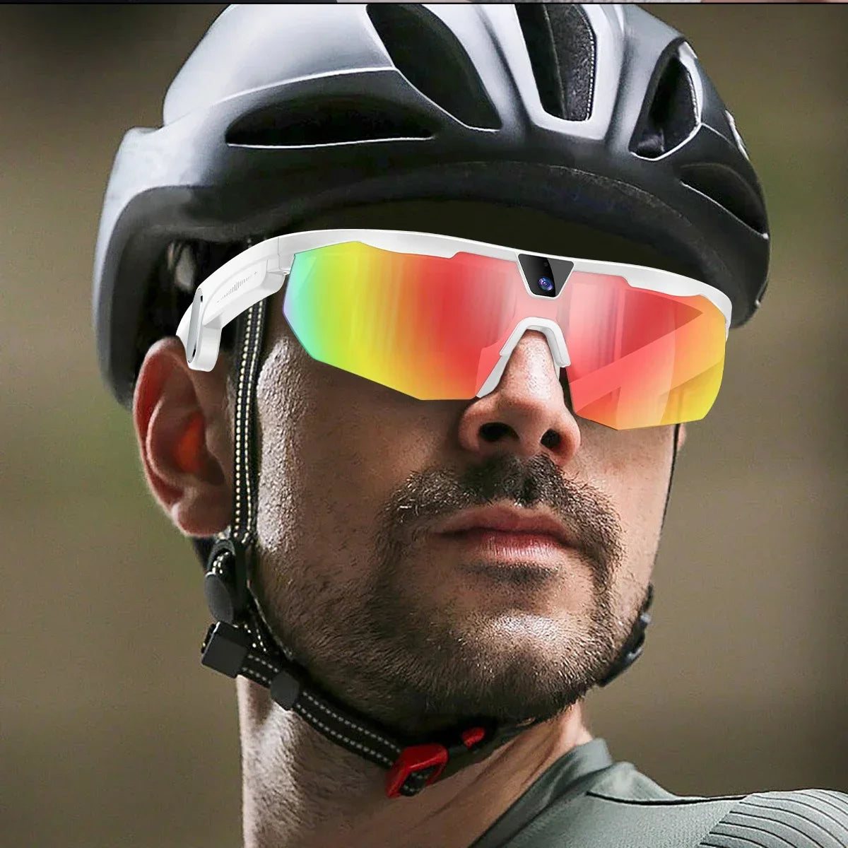 2026 AI Smart Glasses 800W HD Anti-shake Camera IP66 Waterproof AI Voice Wake-up AI Translation Four-in-one Cycling Glasses