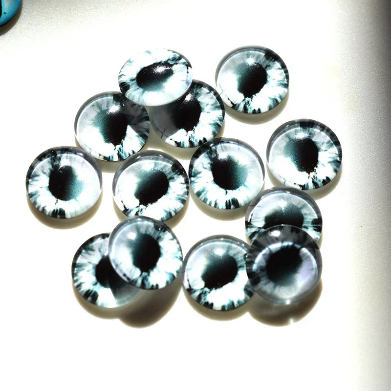 glass eyes cabochons Round 6MM-30MM Round Dome Dragon Eye Dragon Cat Eye Toys DIY Jewelry Accessory MIX Pupil Eye Cameo