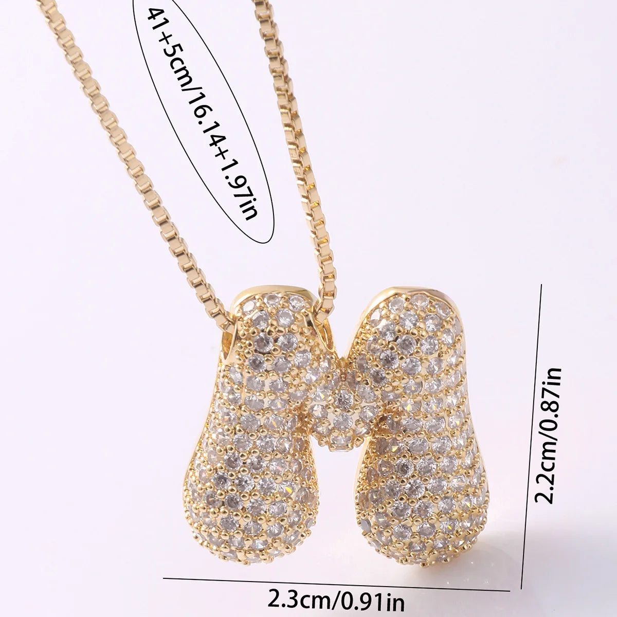 Fashion Hot Selling 26 English Letter Alphabet Cubic Zircon Pendant Adjustable Necklace For Women Exquisite Luxury Charm Jewelry