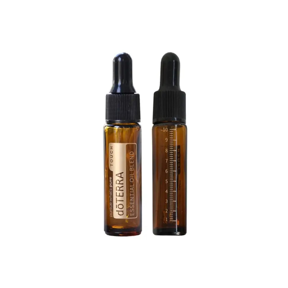 2Pcs 10ml Essential Oil Bottle doterra Amber Thick Glass Roller Bottle Perfume Spray Bottle Dropper Bottle Travel sub-bottling