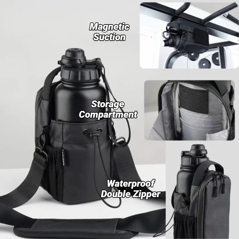 Super Strong Magnetic Gym Bag For Phone Water Bottle Portable Fitness Storage Sports Accessories Large Capacity Carrier