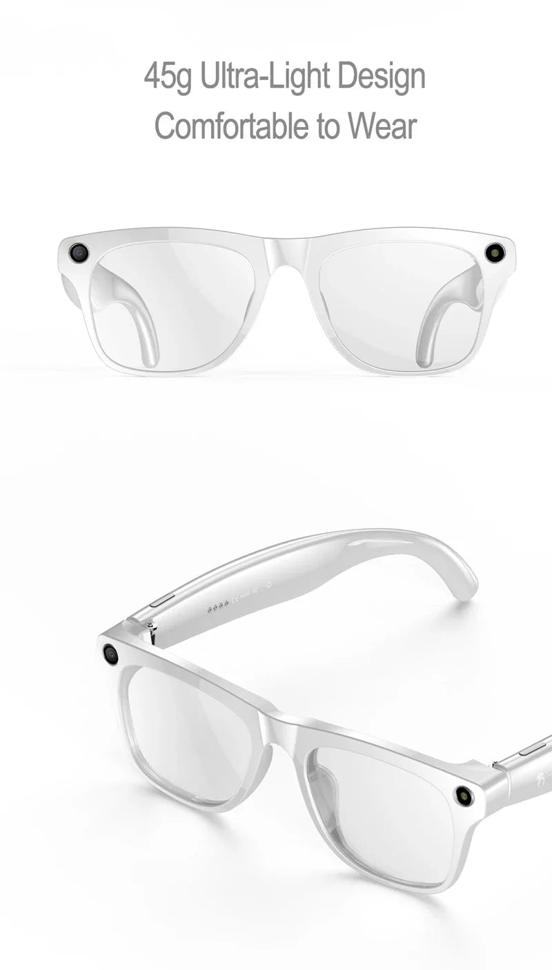 6K HD AI Camera Glasses 800MP Photochromic Multifunctional Smart Glasses Bluetooth Calling Photo Video ChatGPT Music Translation