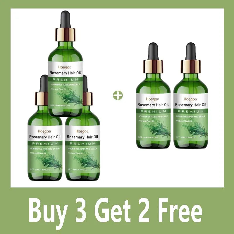 50ml Rosemary Hair Oil Contains Batana Castor Seed Nourishing Moisturizing Smoothing  Anti Hair Loss Fast Regrowth Thick Hair