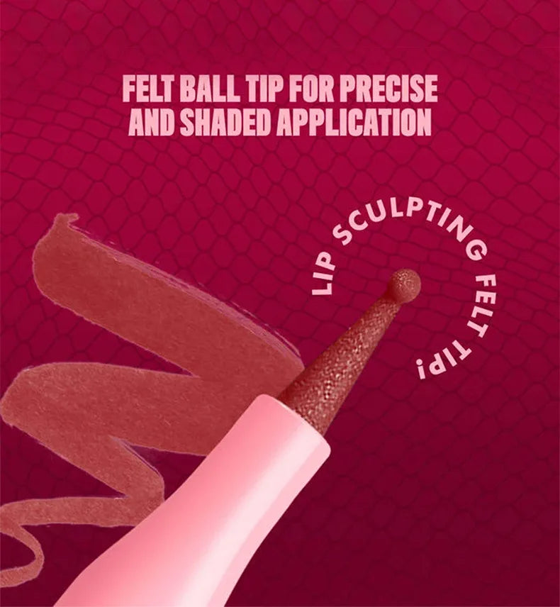 Round Tip Lip Makeup Pencil Natural Color Long Lasting Waterproof Smudge-Proof Smooth Application Lip Liner