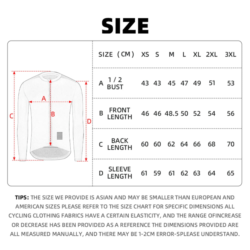 YKYWBIKE Men's Cycling Jersey Long Sleeve Bicycle Full Sleeve Jersey Breathable Road Bike Shirt Pro Team MTB Riding Clothes