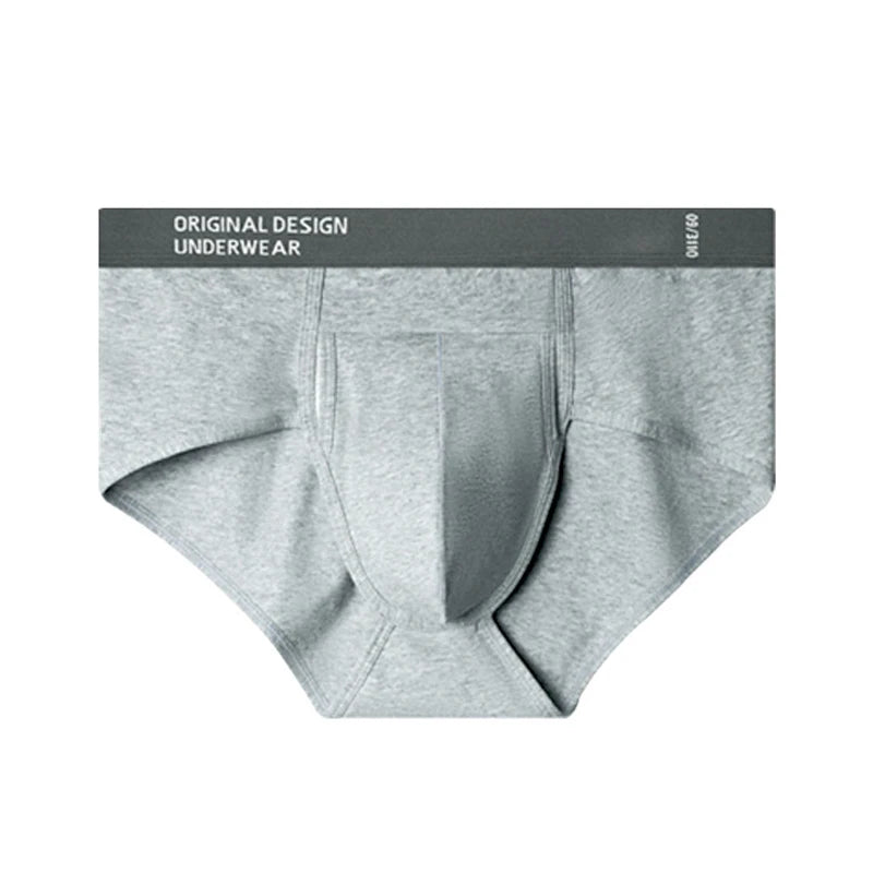 Men's Cotton Briefs High Quality Comfortable Underpants Breathable Soft Underwear Male Large Size U Bulge Pouch Panties Cueca