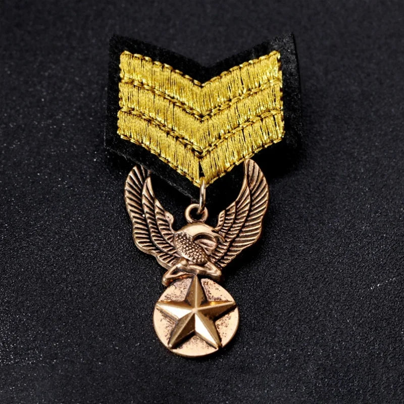 Hot selling trendy product Instagram style coat badge clothing accessories Cross Crown Medal brooch