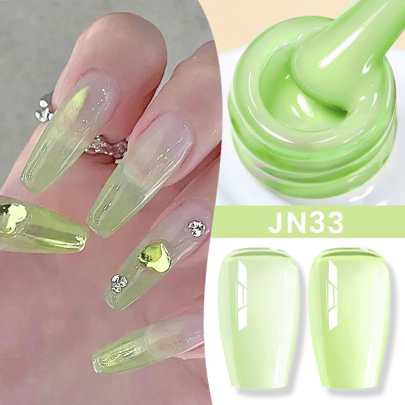 BORN PRETTY 10ml Blood Red Jelly Transparent Gel Nail Polish Wine Red Winter Color Semi Permanent Soak Off UV LED Varnish