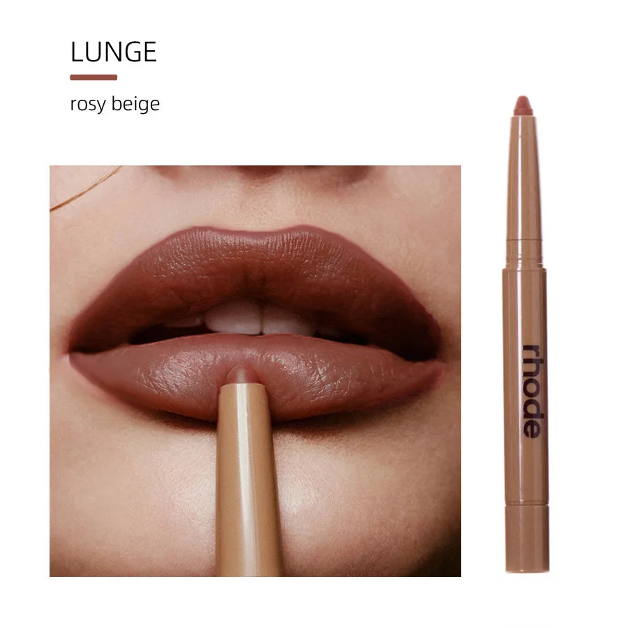 Rhod Skin Peptide Lip Shape Pen Lip Liner Long Lasting Lip Tint Pencil Pen Makeup Lipstick Powder Blusher Gloss Makeup Lipliner