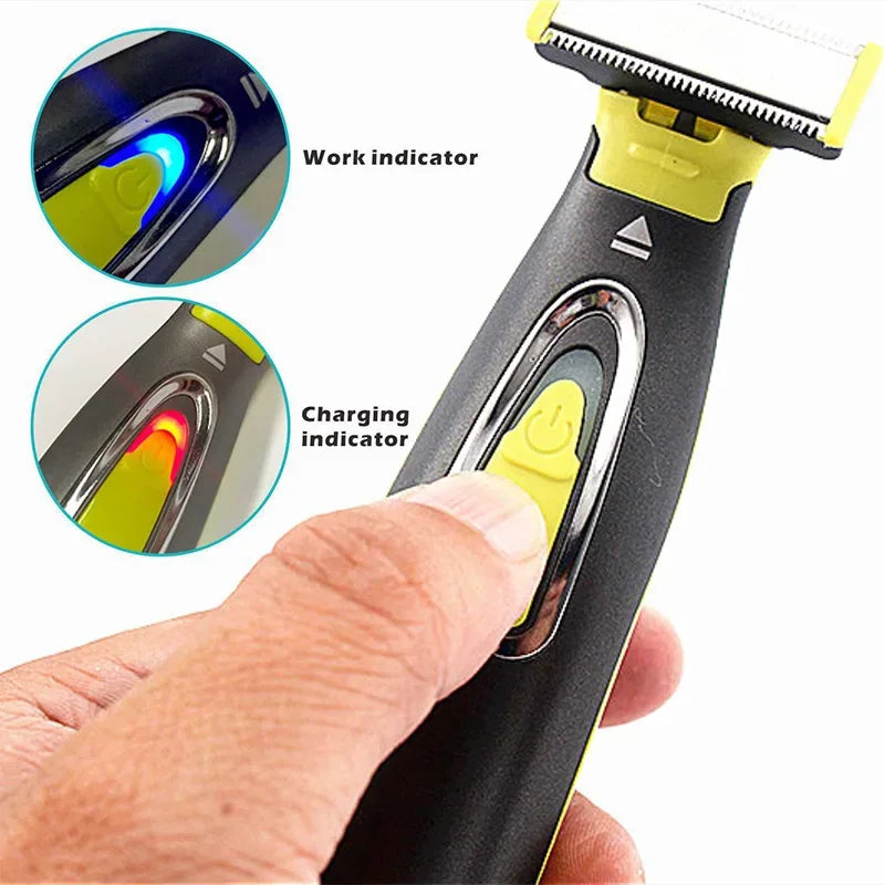 MLG 1-5 PCS Electric Shaver Portable Full-Body Trimmer with T-Blade Washable Stainless Iron Replacement Head for Men And Women