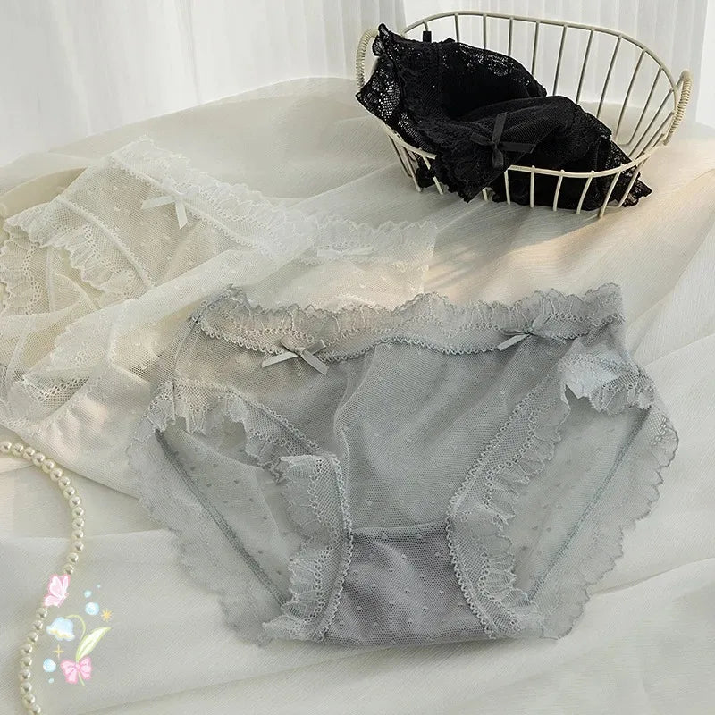 Women Underwear Panty Sexy Lace Pantiesr Girl Hollow Out Comfort Briefs Low Waist Seamless Underpants Female Calzones Para Mujer