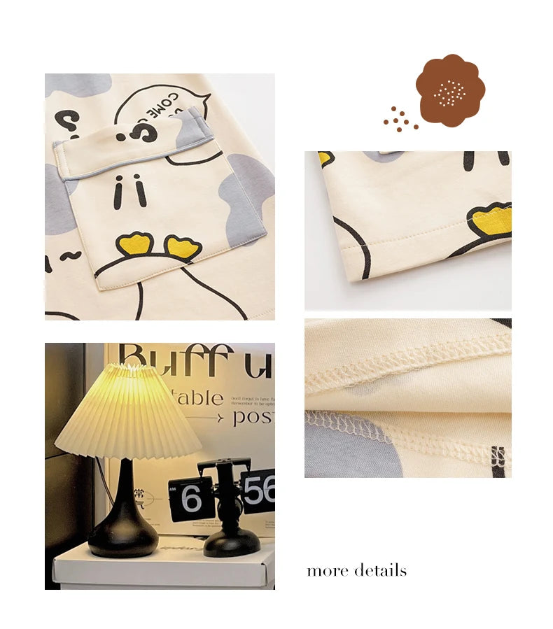 Elizabeth Duck Japanese Kimono Autumn Winter Women Pajamas Sets Faux Cotton Long Sleeves Homesuits Casual V-neck Lapel Sleepwear