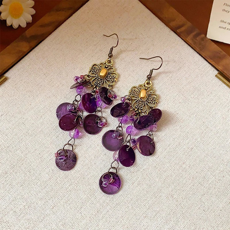 Cute Summer Flower Earrings Handmade Vacation Bohemian Earrings Exaggerated Beach Women Jewelry Party