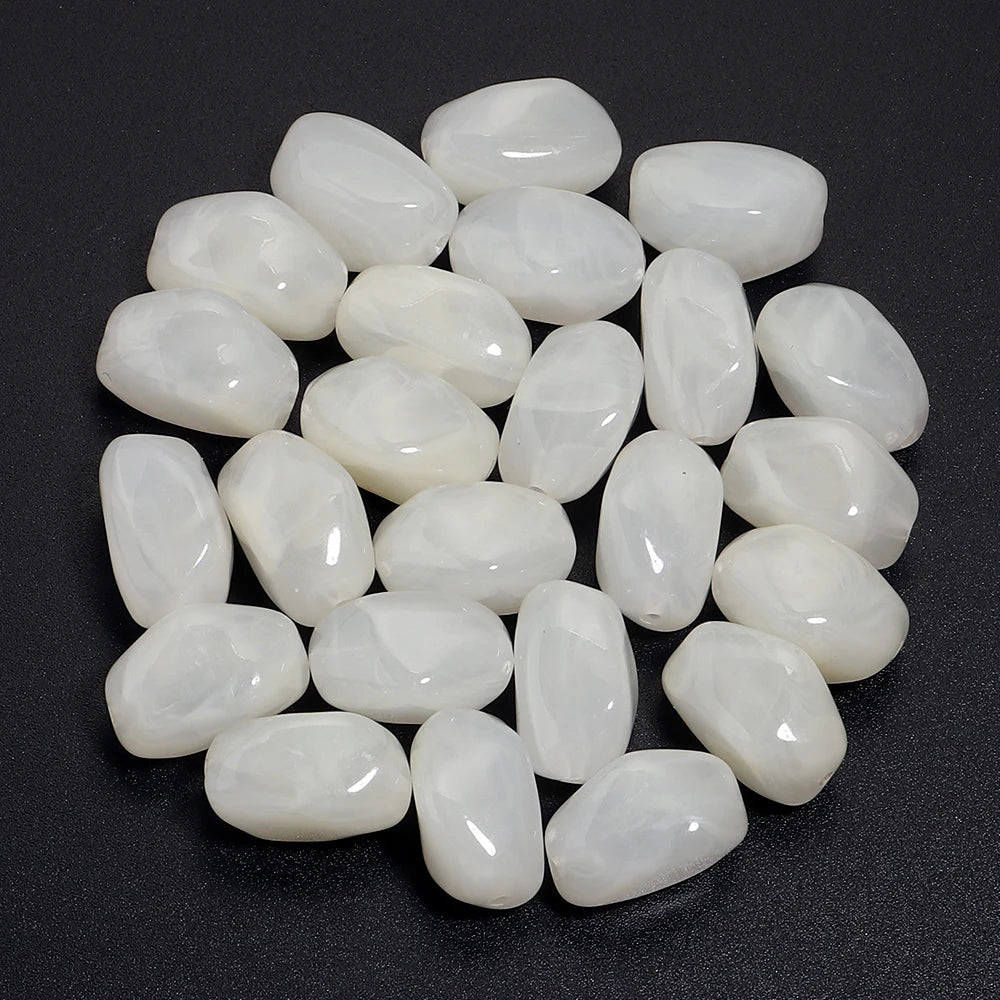 20pcs Dual Color Irregular Acrylic Beads Meteorite Shape Loose Spacer Beads For DIY Jewelry Making Bracelet Necklace Accessories