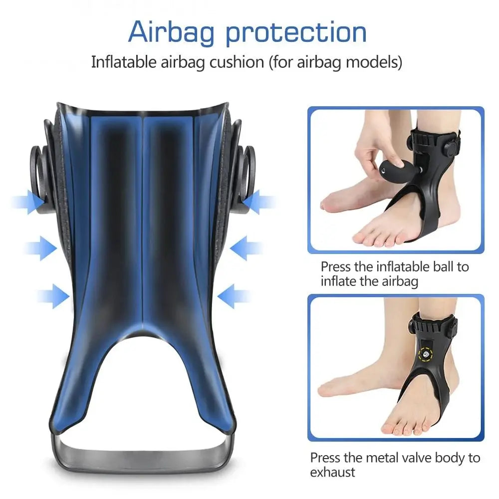 Knob Adjustment Plantar Fasciitis Splint Brace Buckle Airbag Dorsal Drop Foot Orthopedic Brace Comfortable Skin-friendly