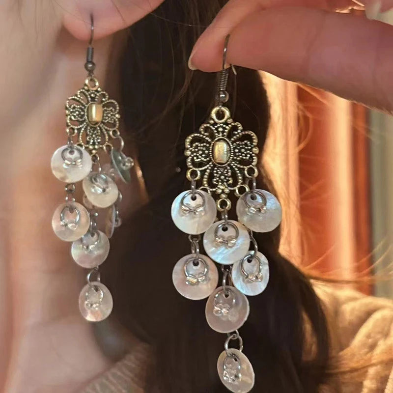 Cute Summer Flower Earrings Handmade Vacation Bohemian Earrings Exaggerated Beach Women Jewelry Party