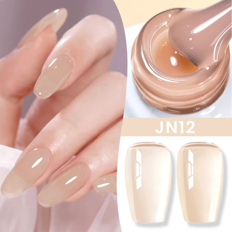 BORN PRETTY 10ml Blood Red Jelly Transparent Gel Nail Polish Wine Red Winter Color Semi Permanent Soak Off UV LED Varnish