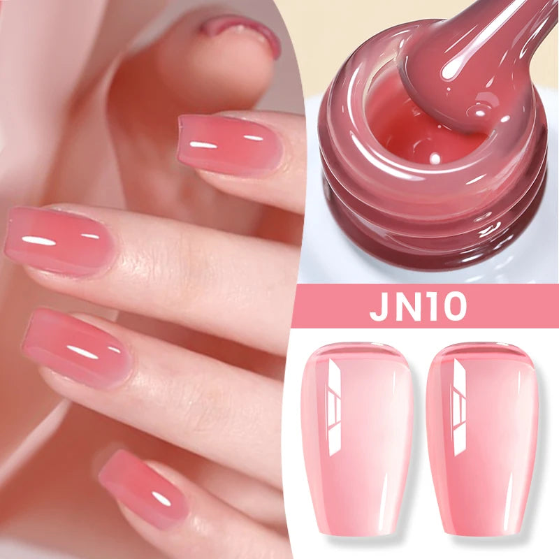 BORN PRETTY 10ml Blood Red Jelly Transparent Gel Nail Polish Wine Red Winter Color Semi Permanent Soak Off UV LED Varnish