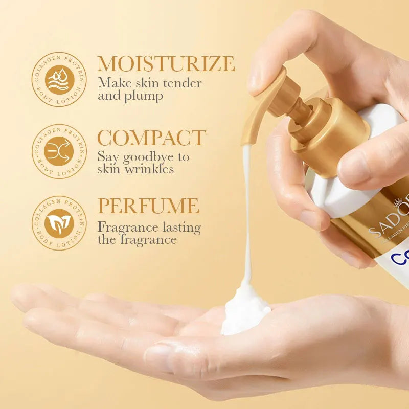 Collagen Milk Bleaching Face Body Cream Whitening Skin Moisturizing Lotion Lightening Care