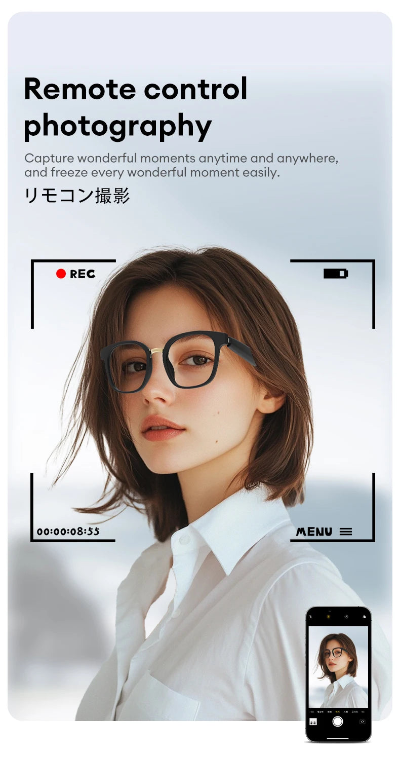Choice AI Glasses PAXA S7 Pro Photochromic Lenses Sunglasses HD Call Smart Translation Bluetooth Earphones Music Fashion Glasses