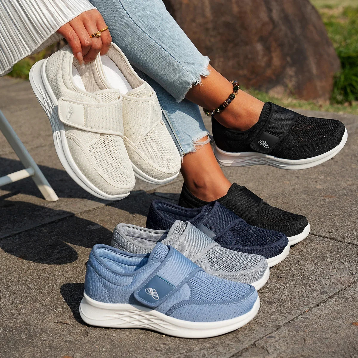 2025 Women's Summer Shoes New Fashionable Breathable Women's Casual Walking Cloth Shoes Cheap Shoes Clearance