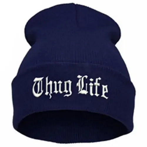 West Beach Gangsta THUG LIFE Winter Warm Fashion Beanies Knitted Bonnet Skullies Caps Hip Hop Gorros Knit Hat Bonnets