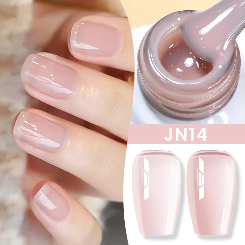 BORN PRETTY 10ml Blood Red Jelly Transparent Gel Nail Polish Wine Red Winter Color Semi Permanent Soak Off UV LED Varnish