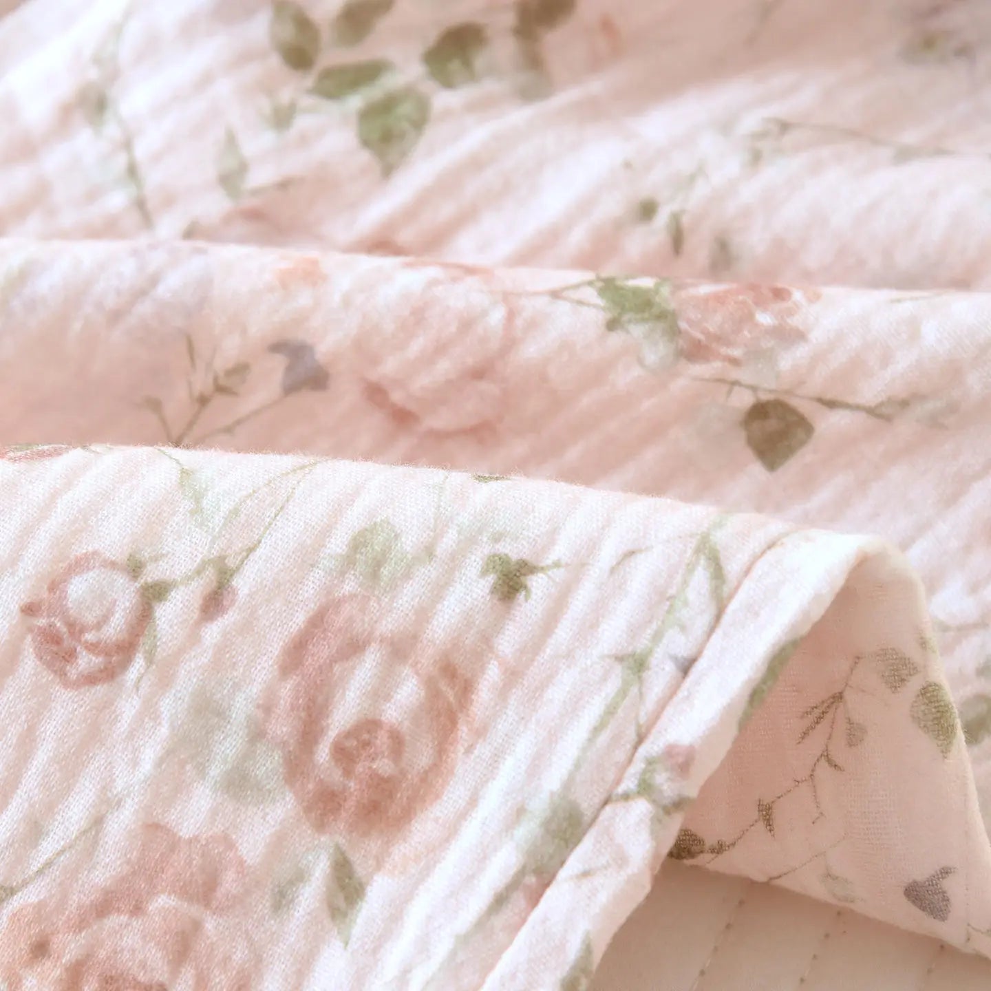 2026 New Women's Spring and Autumn Pajama Set 100% Cotton Crape Cloth Flower Collar Long Sleeve Two Piece Set Large Home Clothes