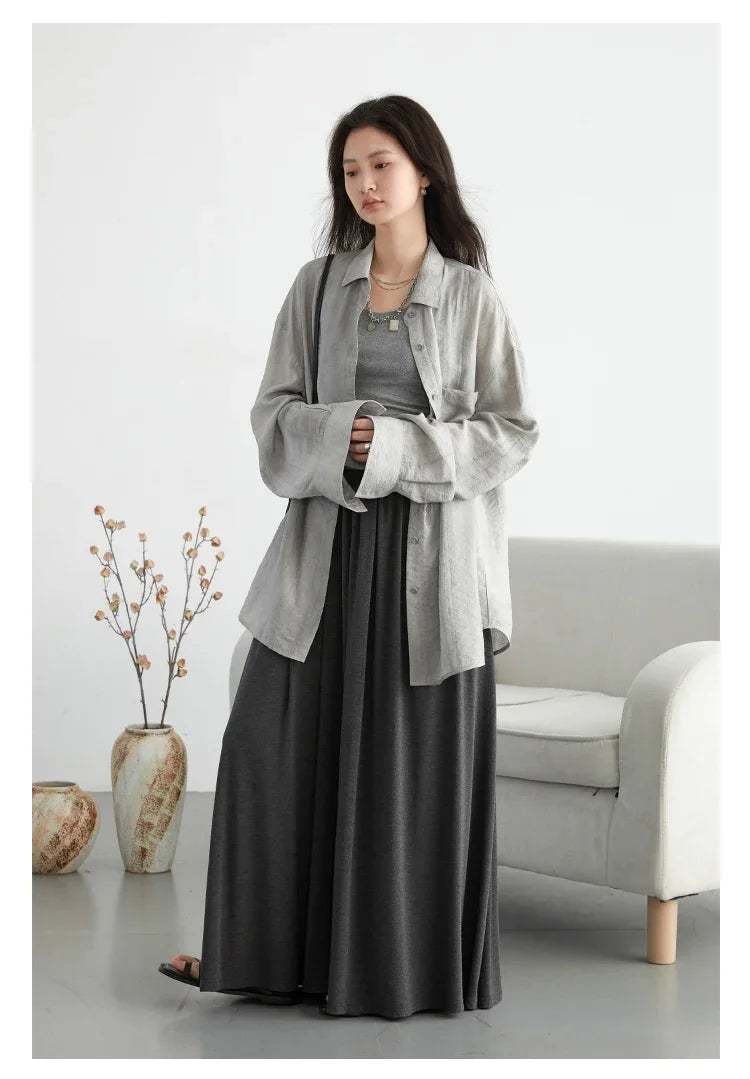 CHIC VEN Women Tie-Dye Casual Long Sleeve Shirt