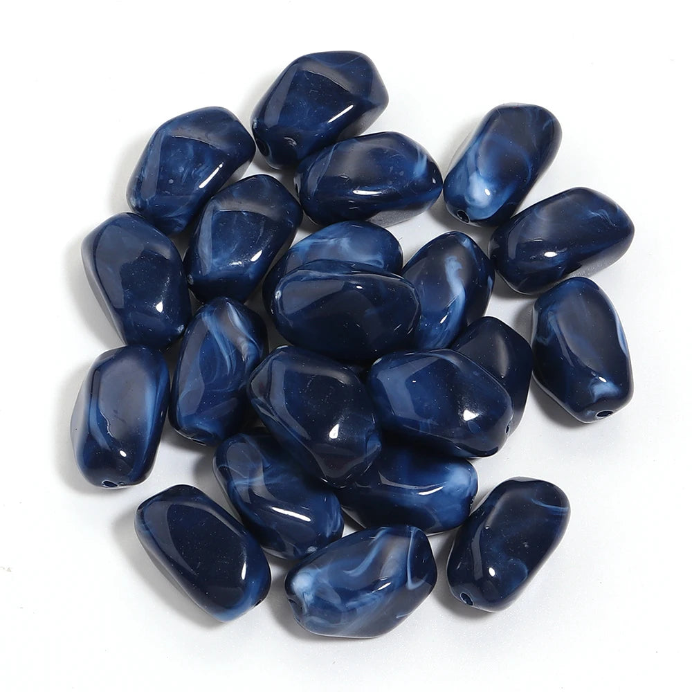 20pcs Dual Color Irregular Acrylic Beads Meteorite Shape Loose Spacer Beads For DIY Jewelry Making Bracelet Necklace Accessories