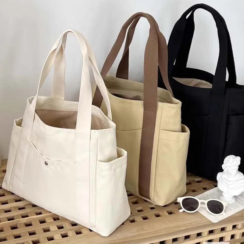 =Women’s Casual Canvas Commuter Tote Bag