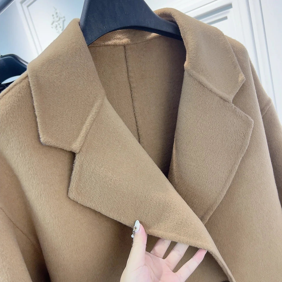 2025 Autumn Women Drouble Breasted Woolen Coat Fashion Loose Style Women Winter Clothes Long Coats Tops New