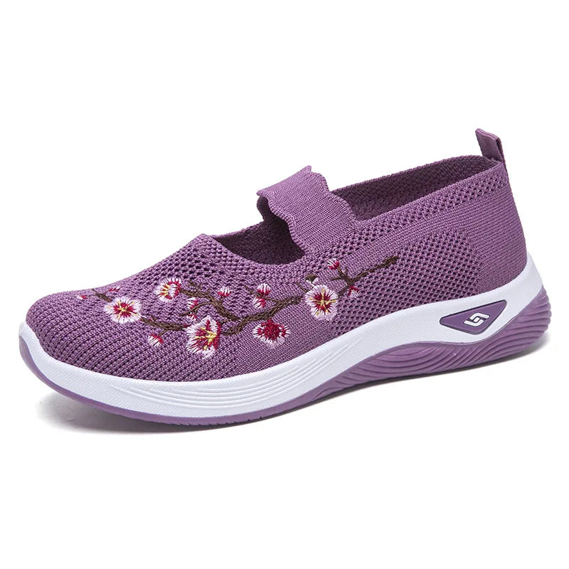 Women's Shoes 2025 Summer Casual Sneakers Breathable Embroidered Chunky Sole Affordable Free Shipping