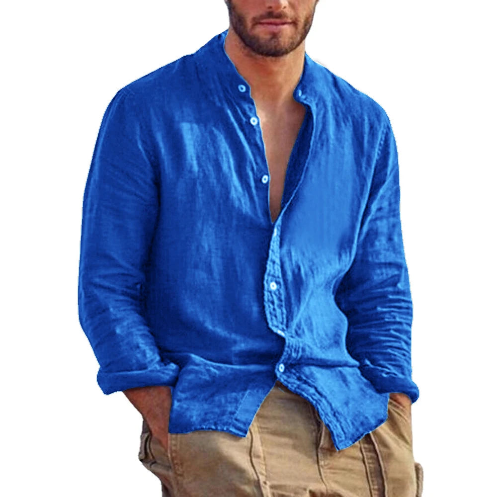 Relaxed Fit Cotton Linen Beach Top